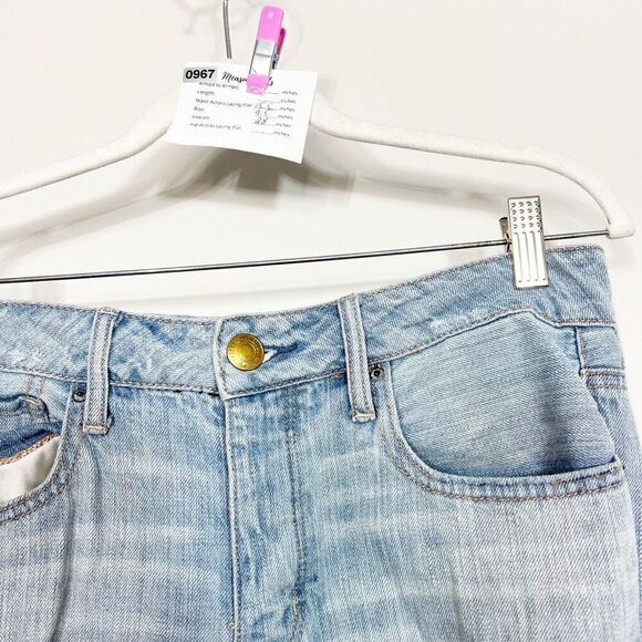 American Eagle Jeans Womens 4 Tomgirl Distressed Straight Relaxed Light Wash - Picture 2 of 6